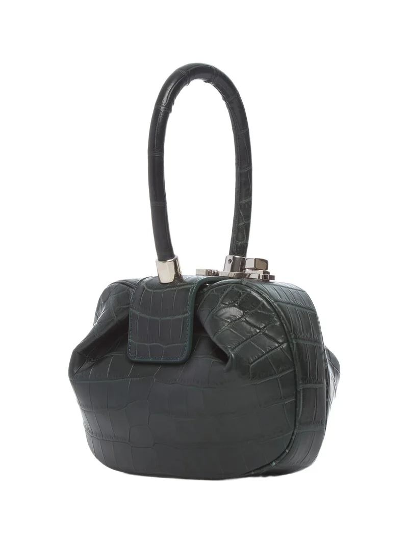 Demi Bag in Green Crocodile Leather Demi Bag in Green Crocodile Leather