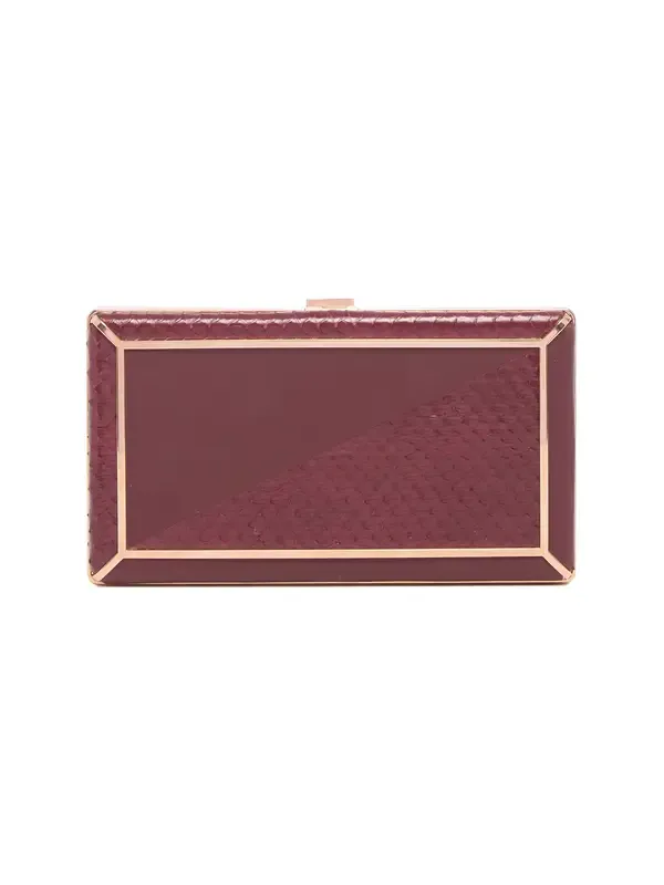 Callas Clutch in Bordeaux Snakeskin & Nappa Leather Callas Clutch in Bordeaux Snakeskin & Nappa Leather