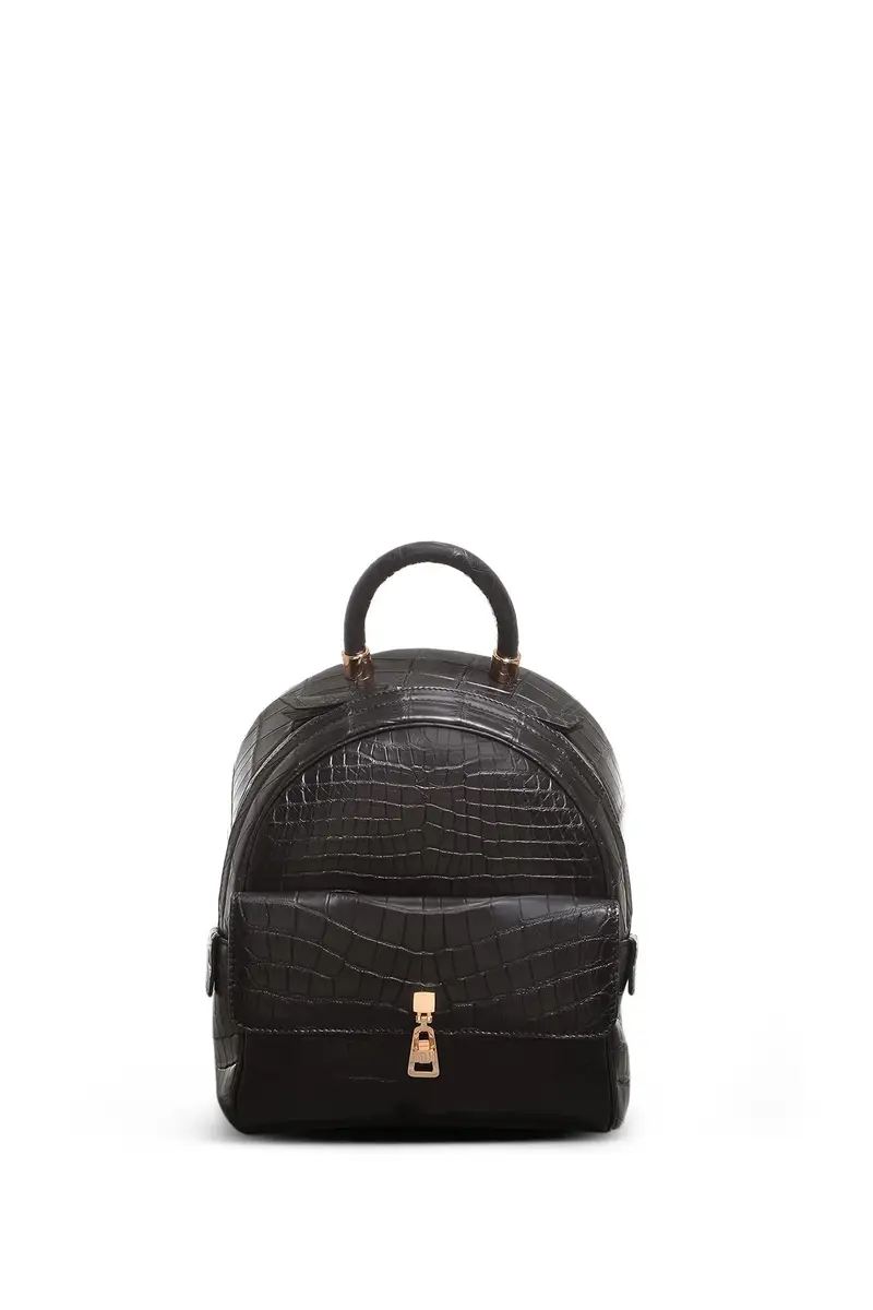 Gabriela Hearst Mini Billie Backpack in Black Crocodile Leather | Thumbnail 2 Gabriela Hearst Mini Billie Backpack in Black Crocodile Leather | Thumbnail 2