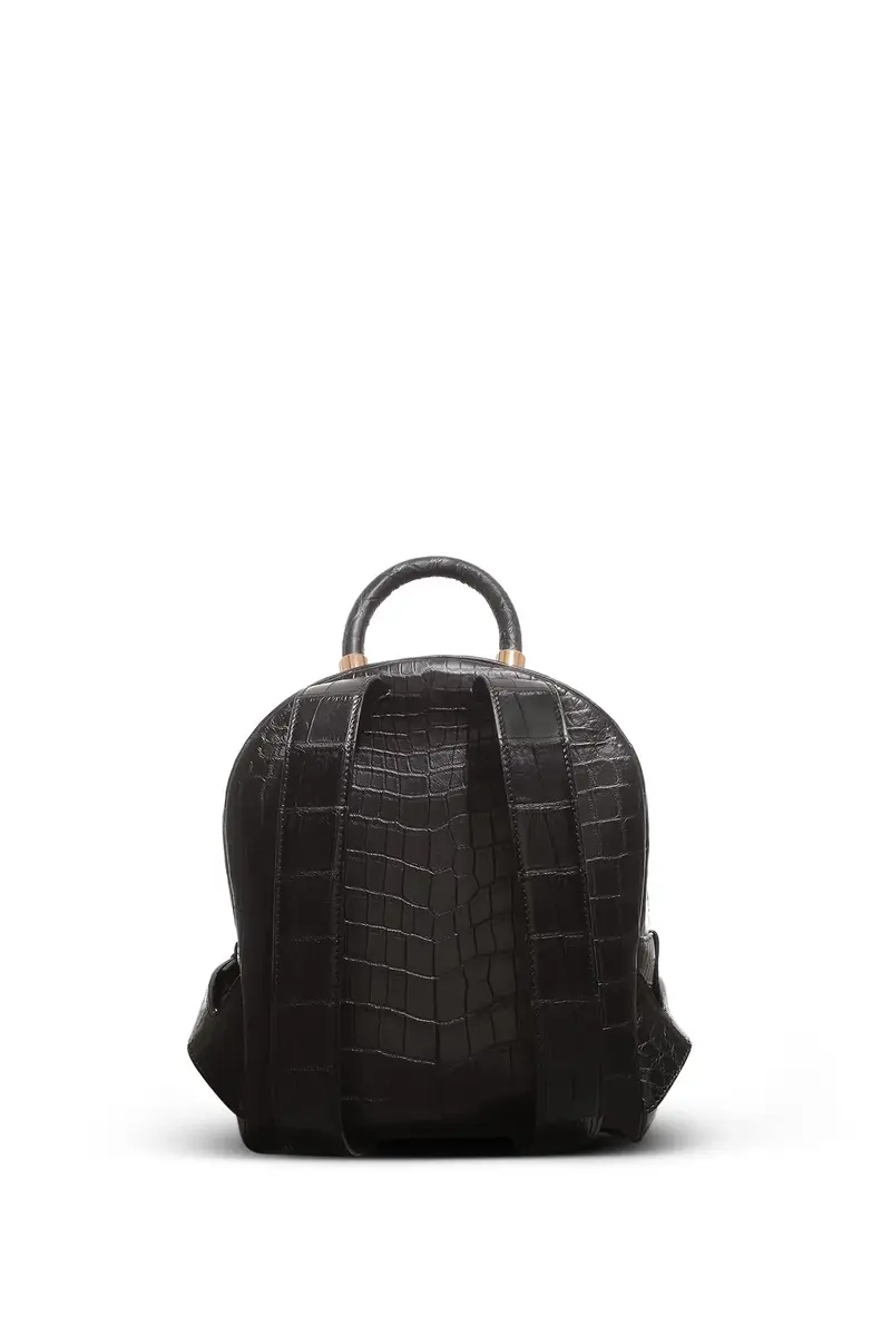 Gabriela Hearst Mini Billie Backpack in Black Crocodile Leather | Thumbnail 3 Gabriela Hearst Mini Billie Backpack in Black Crocodile Leather | Thumbnail 3