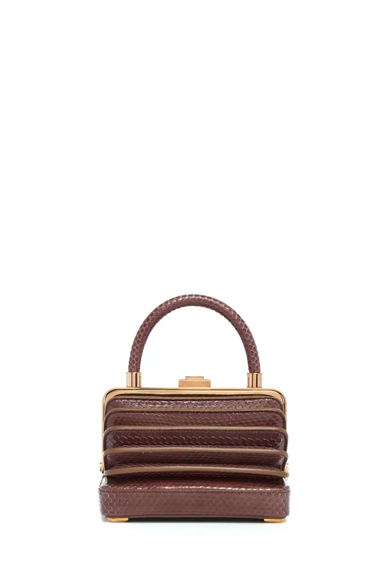 Gabriela Hearst Small Diana Bag in Chocolate Snakeskin | Thumbnail 2 Gabriela Hearst Small Diana Bag in Chocolate Snakeskin | Thumbnail 2