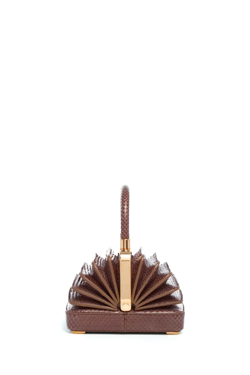 Gabriela Hearst Small Diana Bag in Chocolate Snakeskin | Thumbnail 3 Gabriela Hearst Small Diana Bag in Chocolate Snakeskin | Thumbnail 3