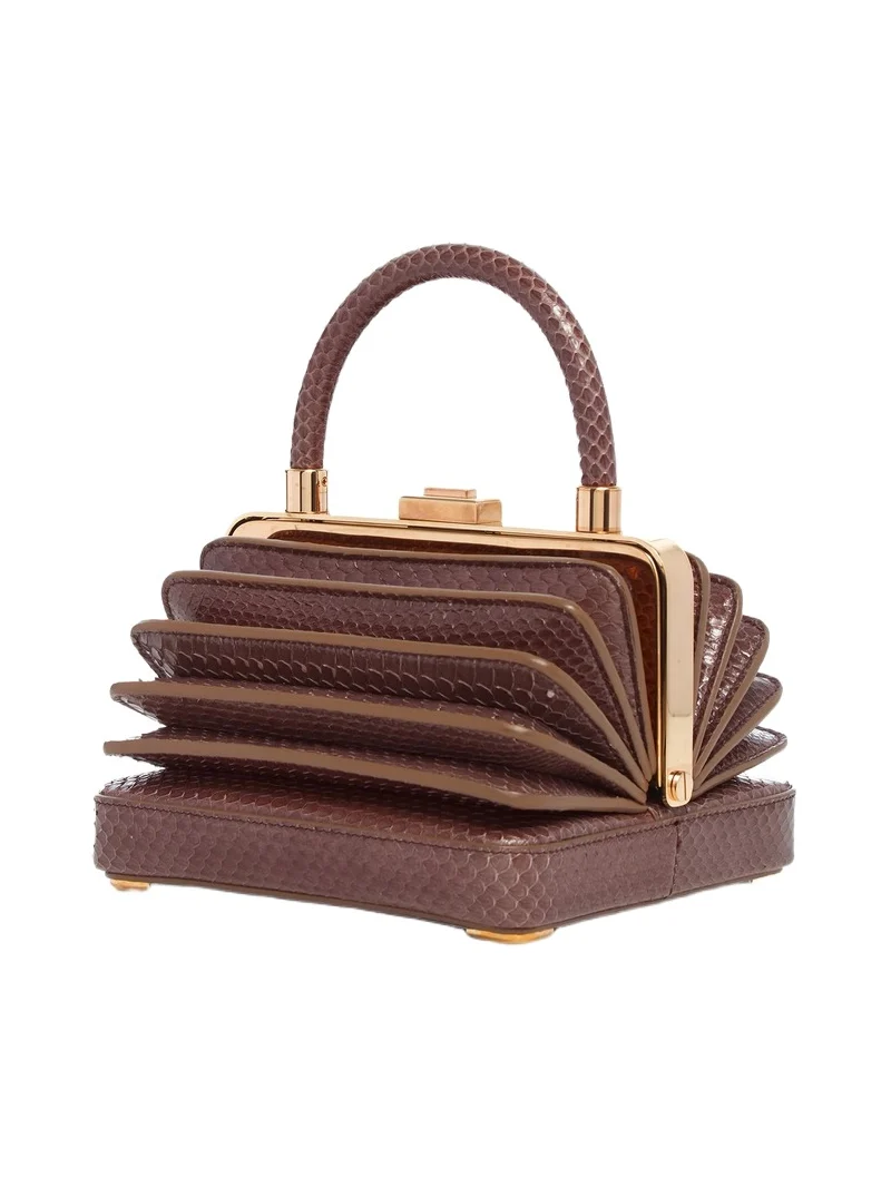 Small Diana Bag in Chocolate Snakeskin Small Diana Bag in Chocolate Snakeskin