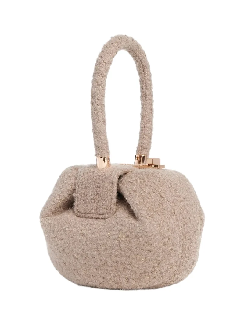 Gabriela Hearst Demi Bag in Camel Cashmere Boucle