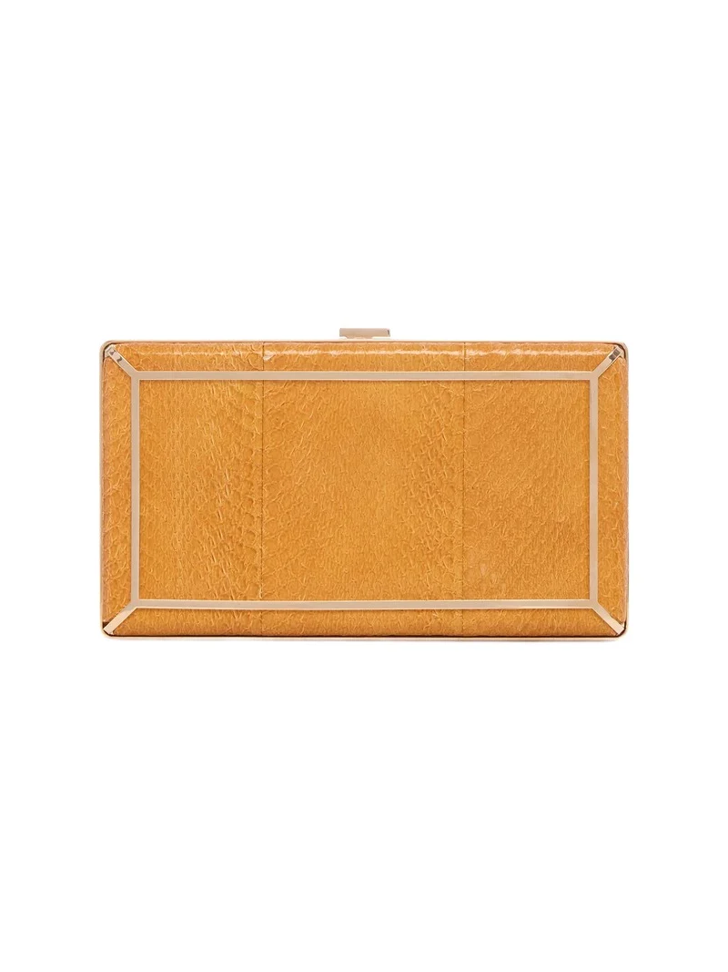 Gabriela Hearst Callas Clutch in Saffron Snakeskin