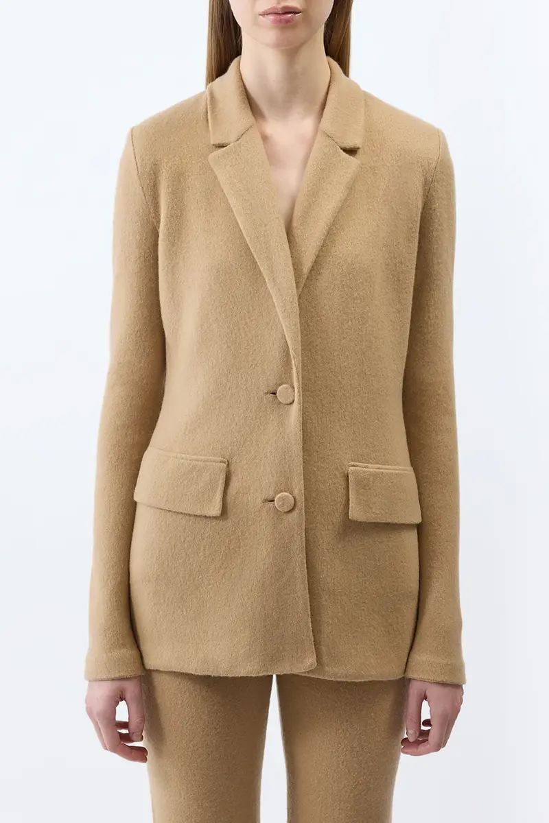 Gabriela Hearst Zander Knit Jacket in Camel Brushed Cashmere | Thumbnail 2 Gabriela Hearst Zander Knit Jacket in Camel Brushed Cashmere | Thumbnail 2
