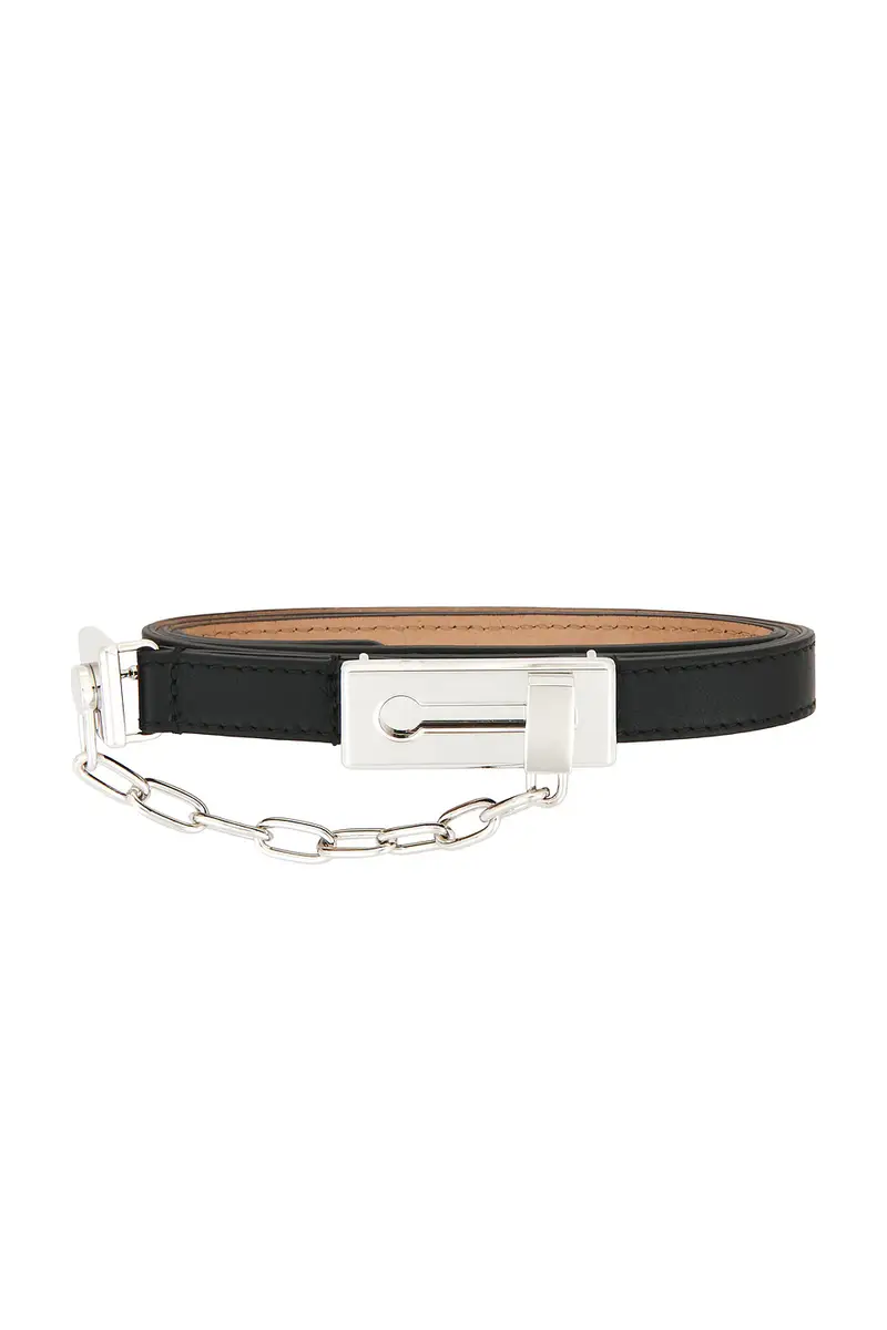 Gabriela Hearst Lock Belt in Black Leather | Thumbnail 3