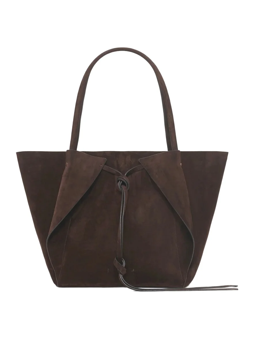 Gabriela Hearst Marija Tote Bag in Chocolate Suede