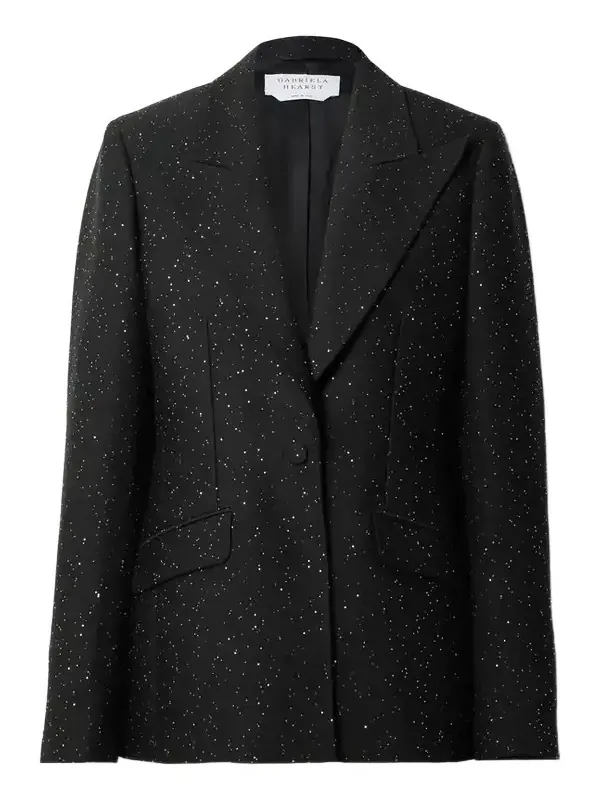 Gabriela Hearst Leiva Blazer in Black Sportswear Wool