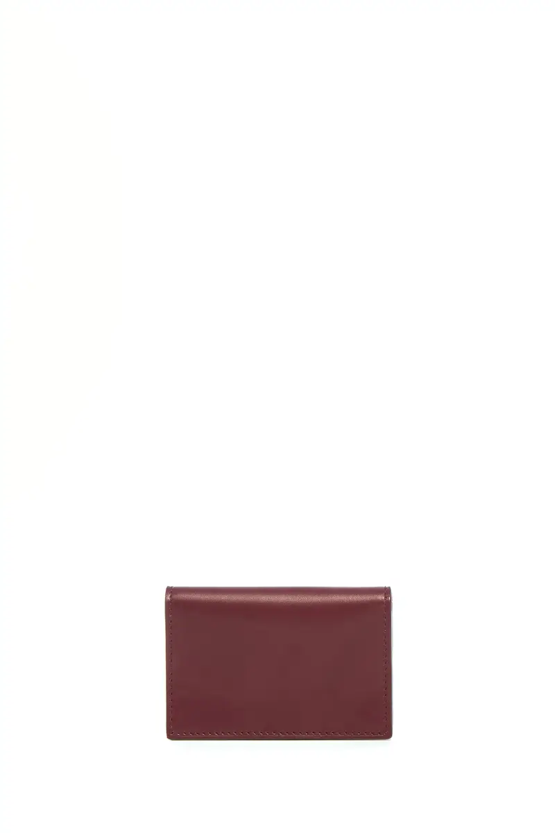 Gabriela Hearst Concertina Card Wallet in Bordeaux & Pink Leather | Thumbnail 3