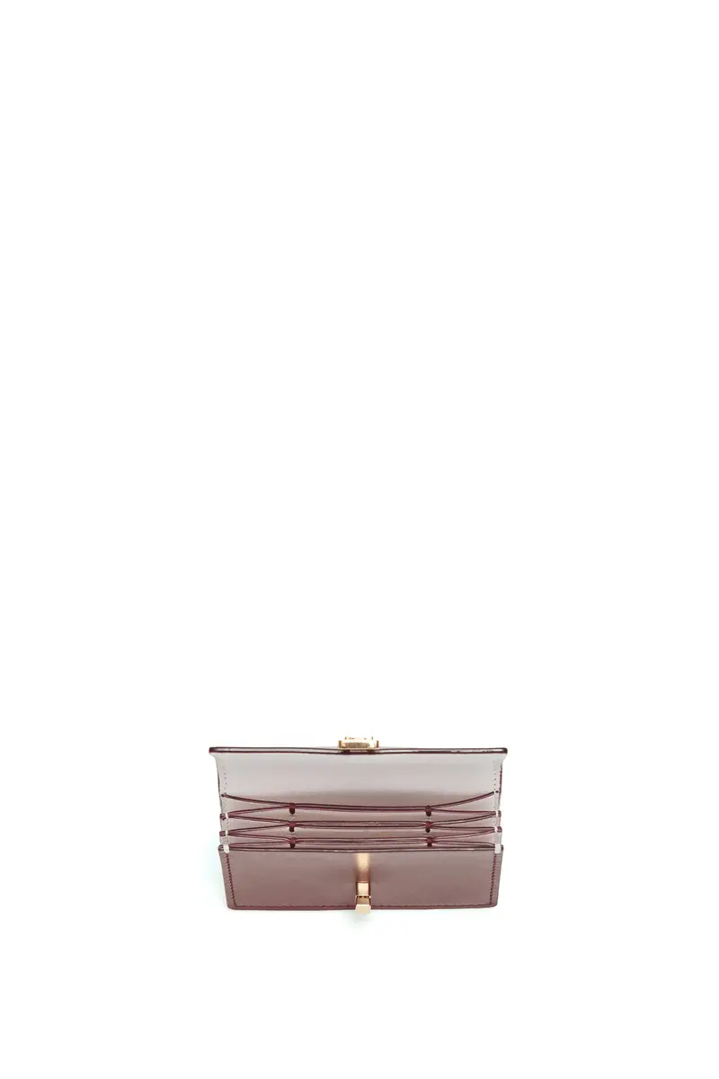 Gabriela Hearst Concertina Card Wallet in Bordeaux & Pink Leather | Thumbnail 4
