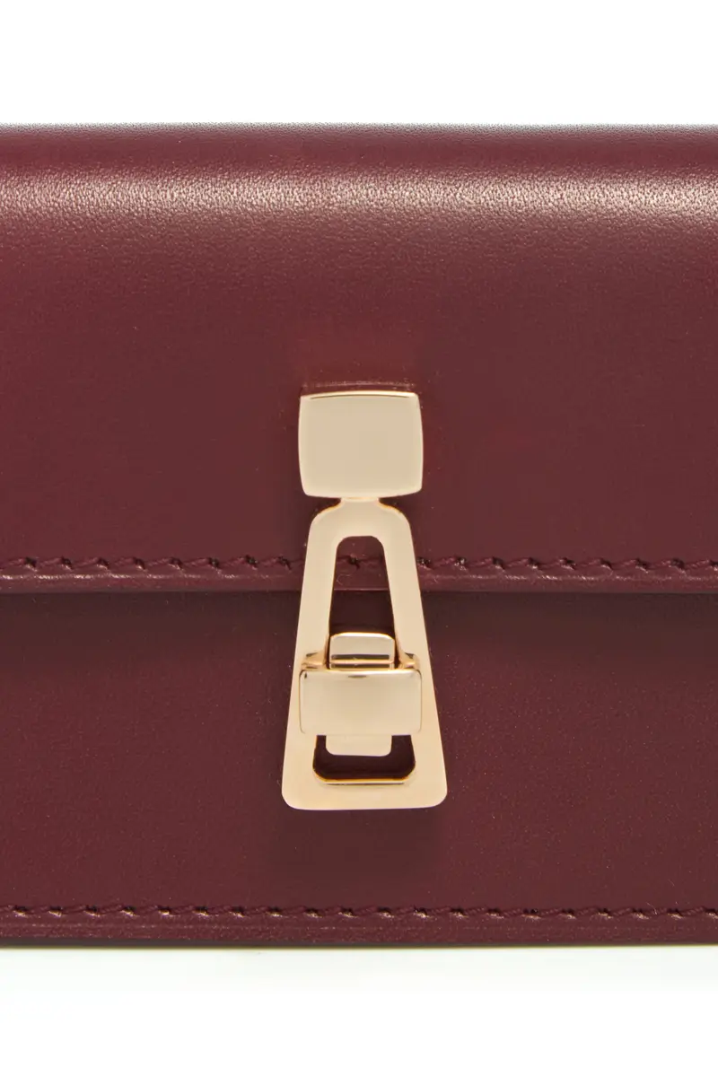 Gabriela Hearst Concertina Card Wallet in Bordeaux & Pink Leather | Thumbnail 6