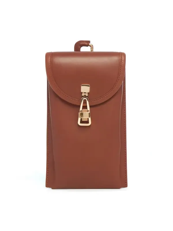 Sunglasses Pouch in Cognac Leather