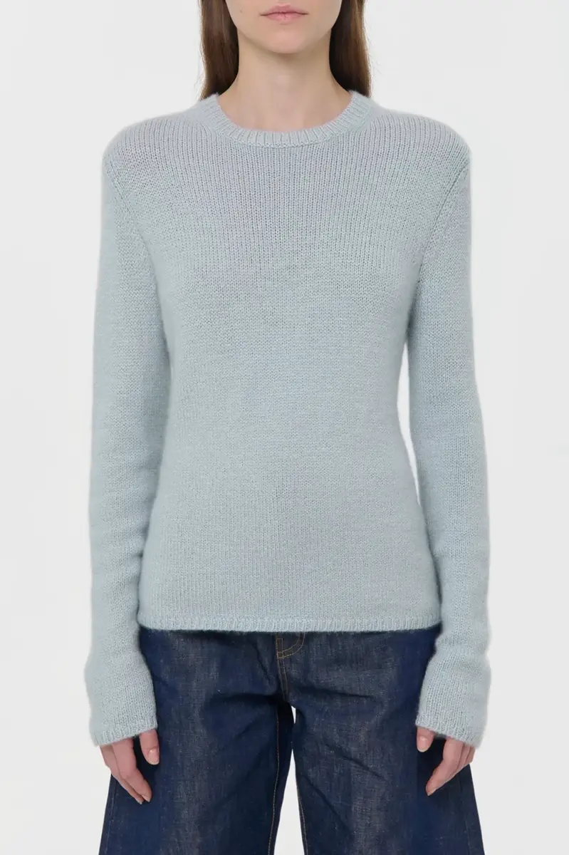 Gabriela Hearst Titus Knit Sweater in Light Blue Cashmere | Thumbnail 2