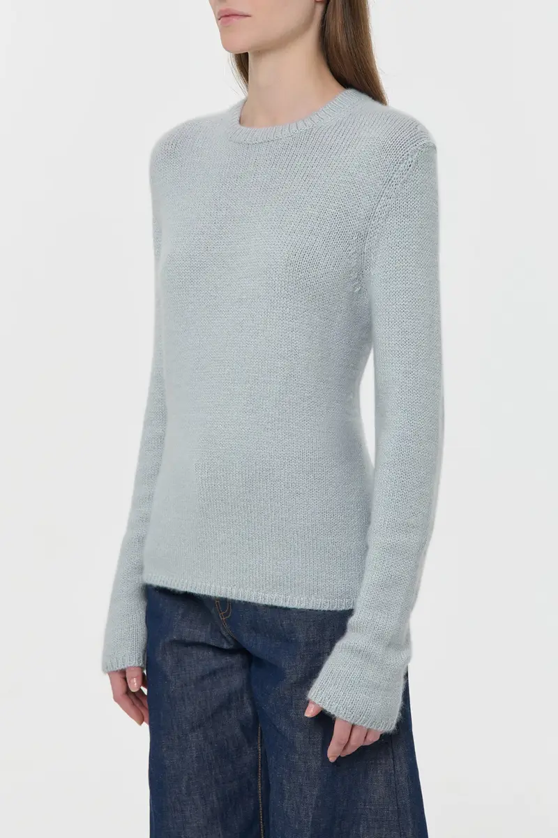 Gabriela Hearst Titus Knit Sweater in Light Blue Cashmere | Thumbnail 3