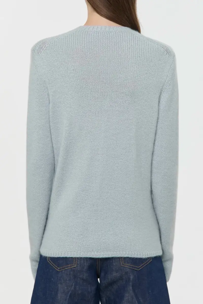 Gabriela Hearst Titus Knit Sweater in Light Blue Cashmere | Thumbnail 4