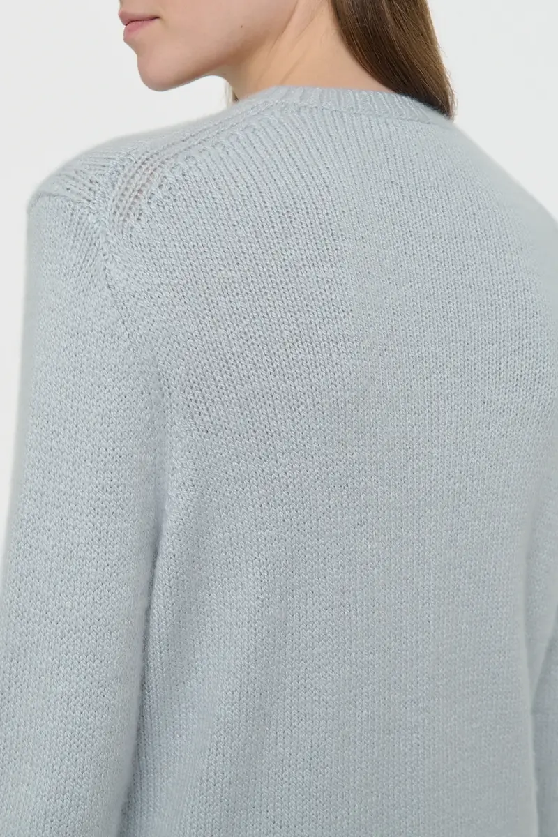 Gabriela Hearst Titus Knit Sweater in Light Blue Cashmere | Thumbnail 5
