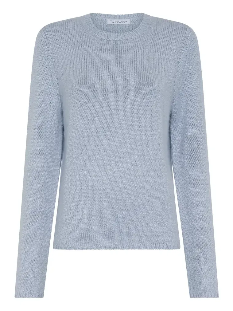 Titus Knit Sweater in Light Blue Cashmere Titus Knit Sweater in Light Blue Cashmere
