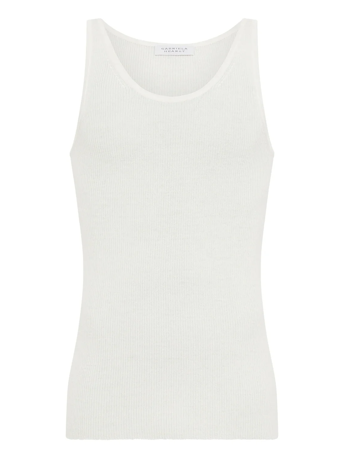 Leiva Knit Tank Top in Ivory Merino Wool Leiva Knit Tank Top in Ivory Merino Wool