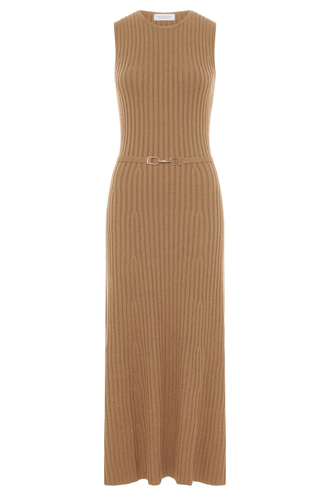 Meier Knit Midi Dress in Camel Merino Wool Cashmere Meier Knit Midi Dress in Camel Merino Wool Cashmere