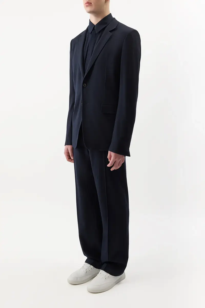 Gabriela Hearst Antoine Blazer in Dark Navy Virgin Wool | Thumbnail 3 Gabriela Hearst Antoine Blazer in Dark Navy Virgin Wool | Thumbnail 3