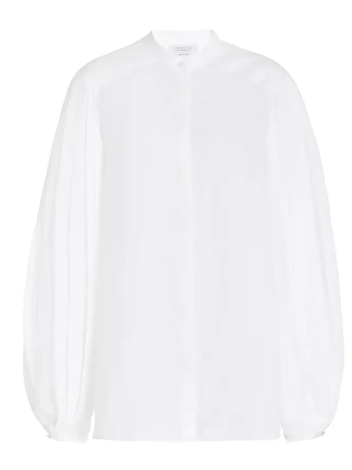 Laetitia Blouse in White Aloe Linen