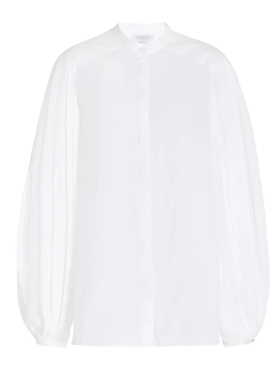 Laetitia Blouse in White Aloe Linen Laetitia Blouse in White Aloe Linen