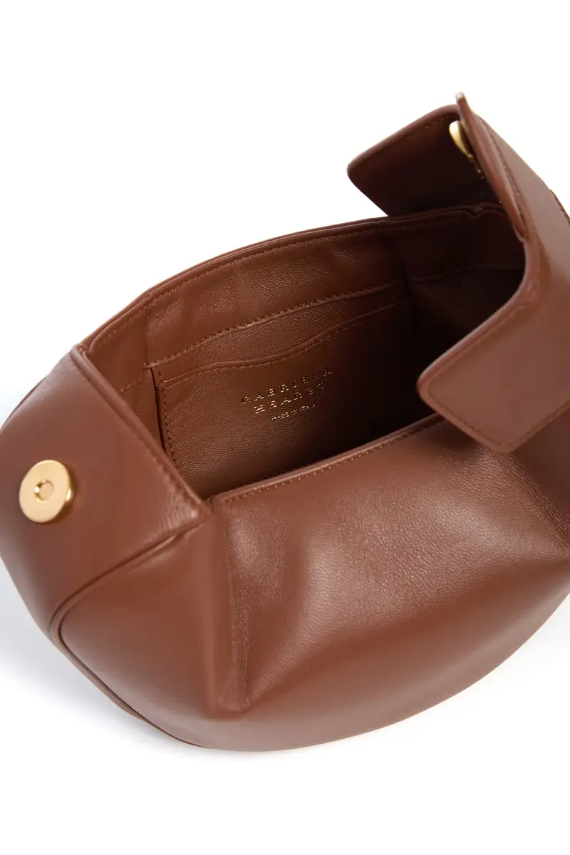 Gabriela Hearst Soft Demi Clutch in Cognac Nappa Leather | Thumbnail 4 Gabriela Hearst Soft Demi Clutch in Cognac Nappa Leather | Thumbnail 4