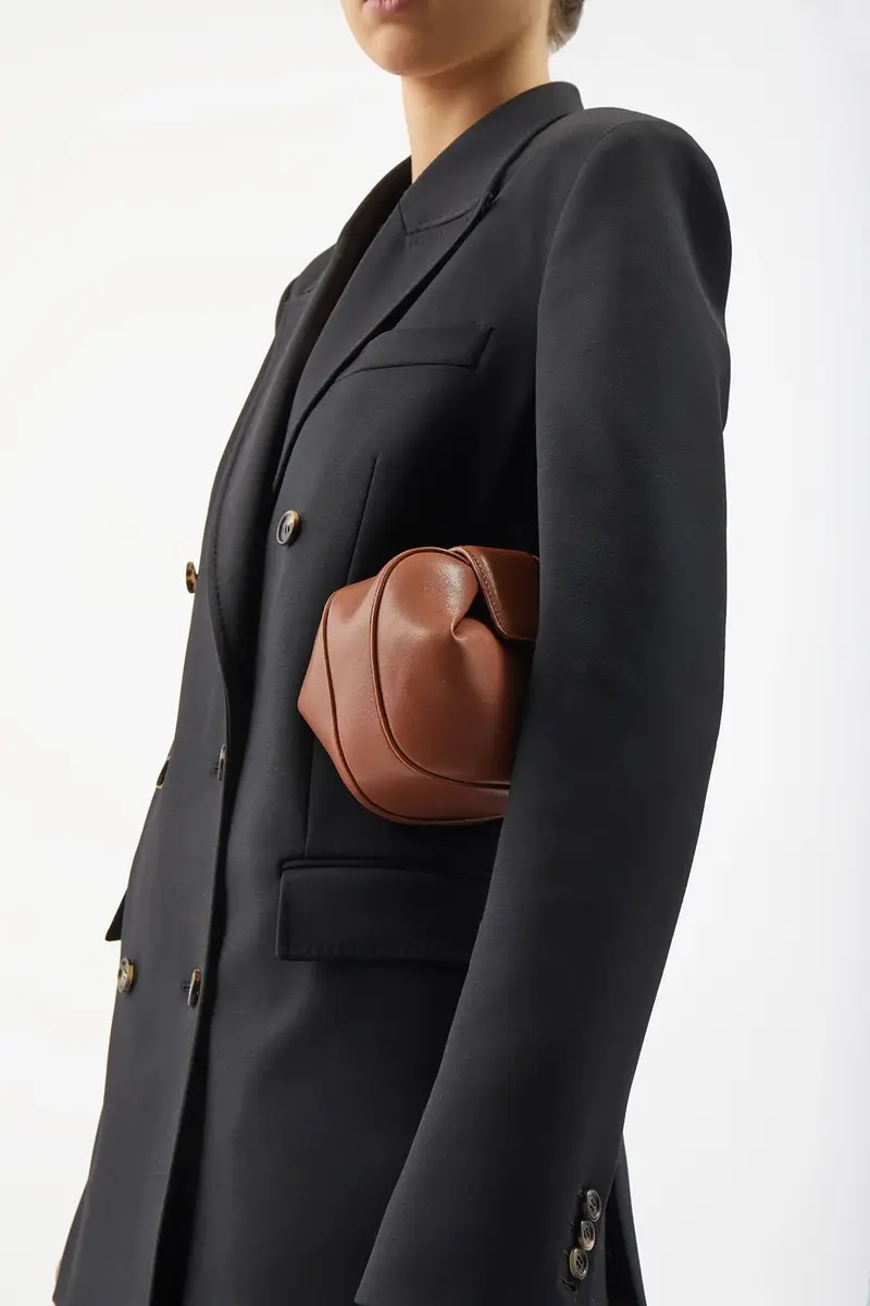 Gabriela Hearst Soft Demi Clutch in Cognac Nappa Leather | Thumbnail 5 Gabriela Hearst Soft Demi Clutch in Cognac Nappa Leather | Thumbnail 5