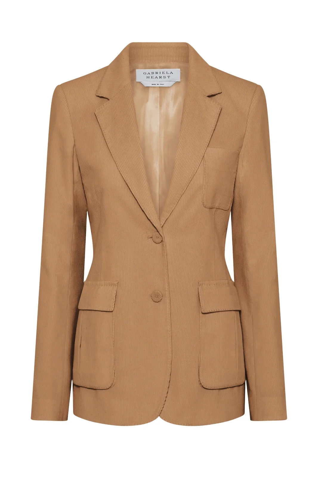 Louisa Blazer in Camel Sea island Cotton Corduroy