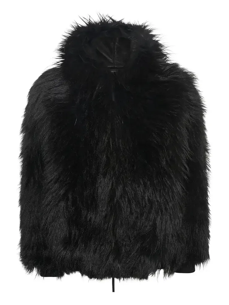 Tom Hoody Jacket in Black Cashmere Shearling Tom Hoody Jacket in Black Cashmere Shearling