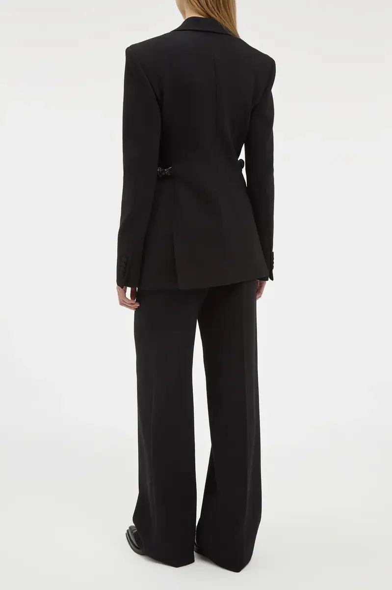 Gabriela Hearst Norman Wide-leg Pant in Black Recycled Virgin Wool | Thumbnail 4 Gabriela Hearst Norman Wide-leg Pant in Black Recycled Virgin Wool | Thumbnail 4