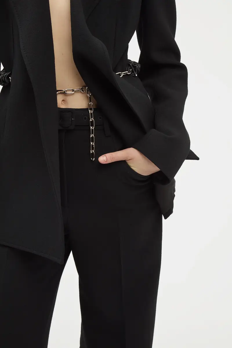Gabriela Hearst Norman Wide-leg Pant in Black Recycled Virgin Wool | Thumbnail 5 Gabriela Hearst Norman Wide-leg Pant in Black Recycled Virgin Wool | Thumbnail 5