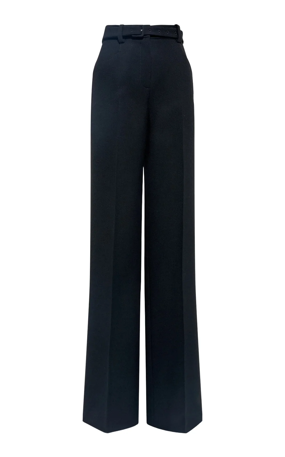 Norman Wide-leg Pant in Black Recycled Virgin Wool