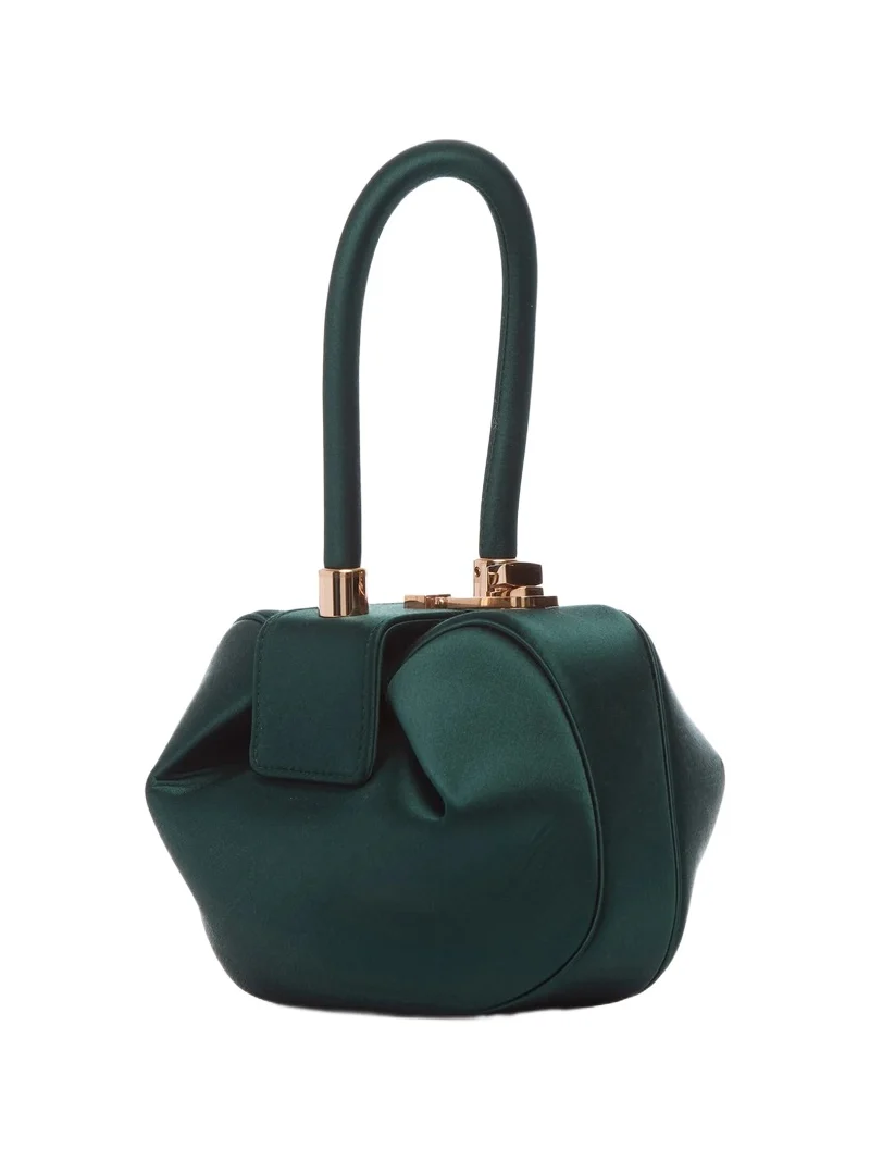 Gabriela Hearst Demi Bag in Emerald Satin
