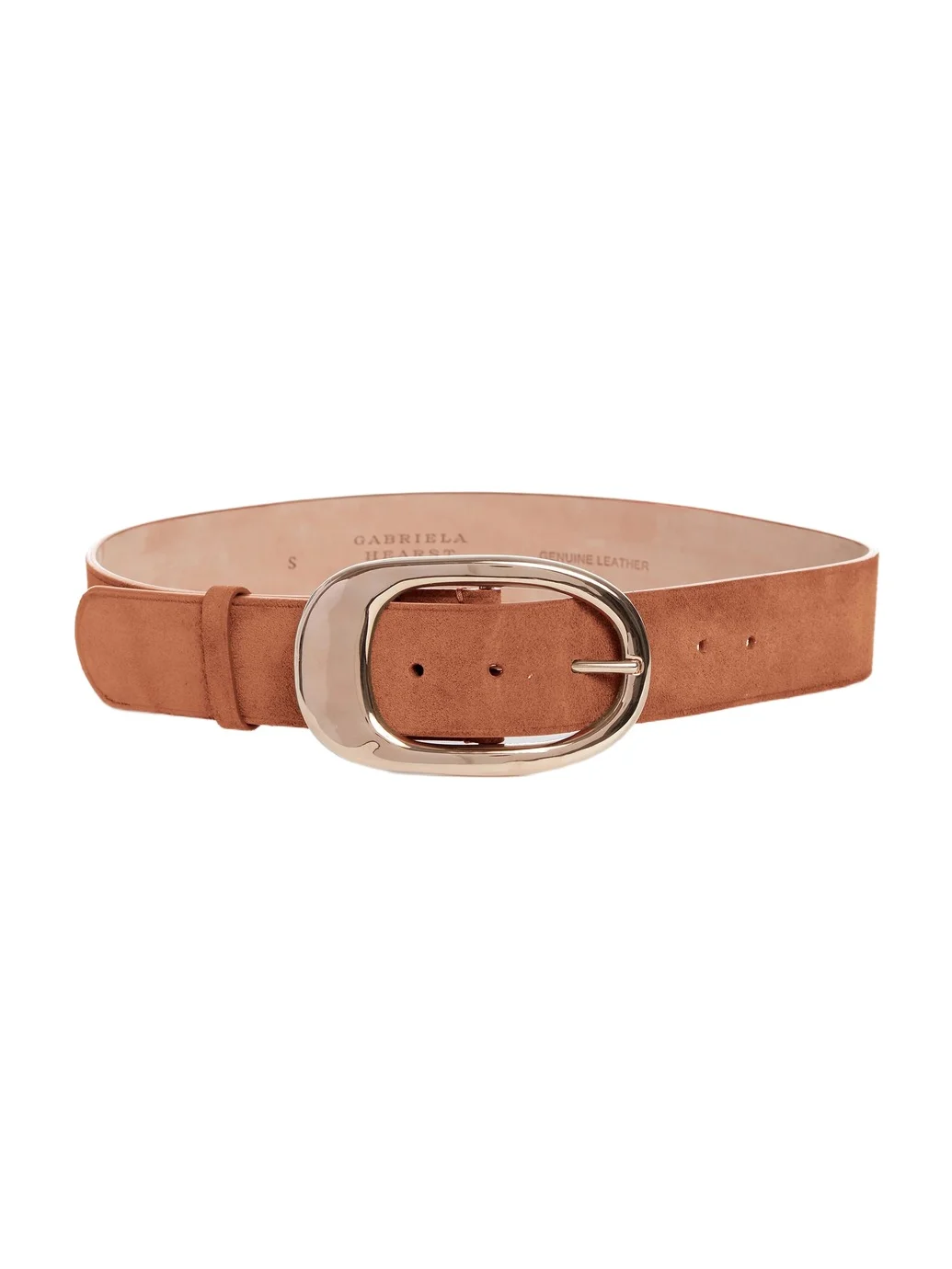 Gabriela Hearst Lozewce Belt in Cognac Suede