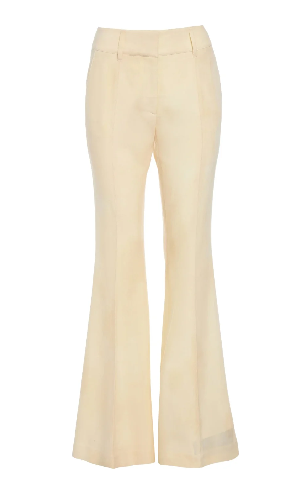 Gabriela Hearst Rhein Flare Pant in Ivory Virgin Wool