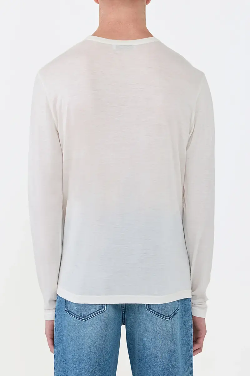 Gabriela Hearst Owen Long Sleeve T-Shirt in Ivory Cashmere Jersey | Thumbnail 4 Gabriela Hearst Owen Long Sleeve T-Shirt in Ivory Cashmere Jersey | Thumbnail 4