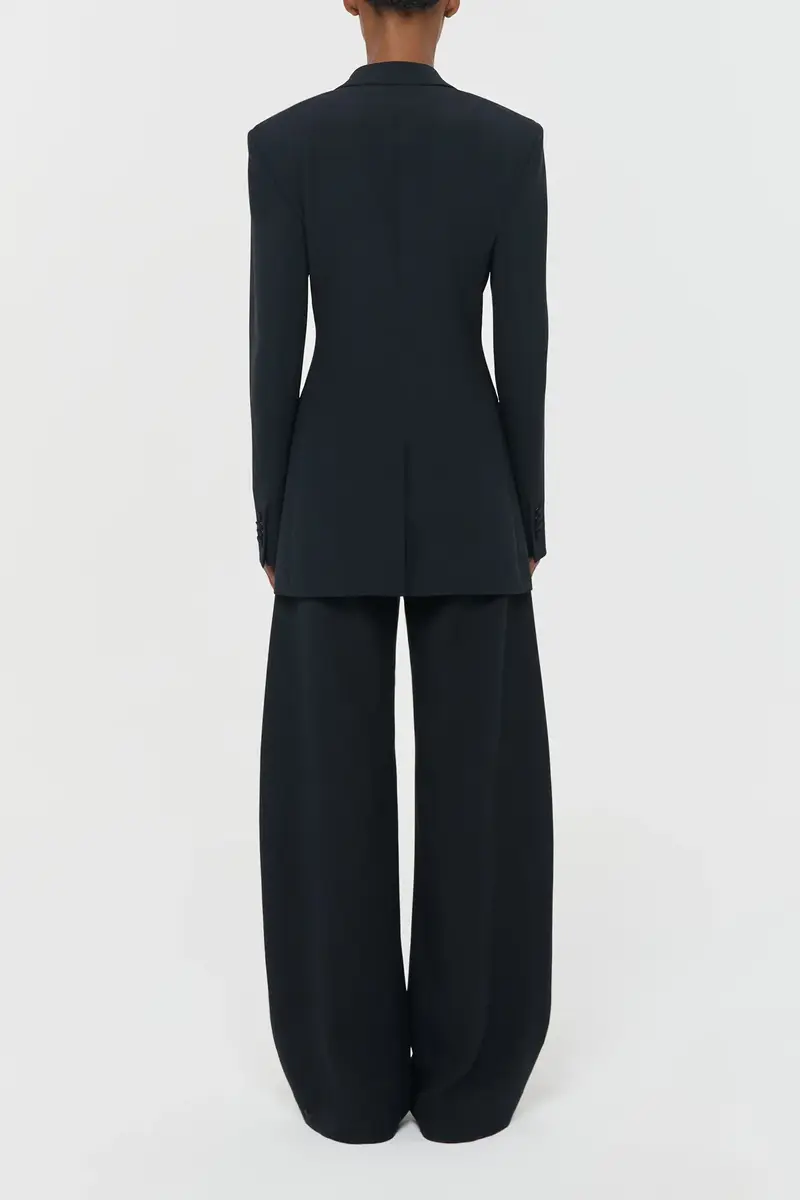 Gabriela Hearst Merat Barrel-leg Pant in Black Silk Wool Cady | Thumbnail 5 Gabriela Hearst Merat Barrel-leg Pant in Black Silk Wool Cady | Thumbnail 5