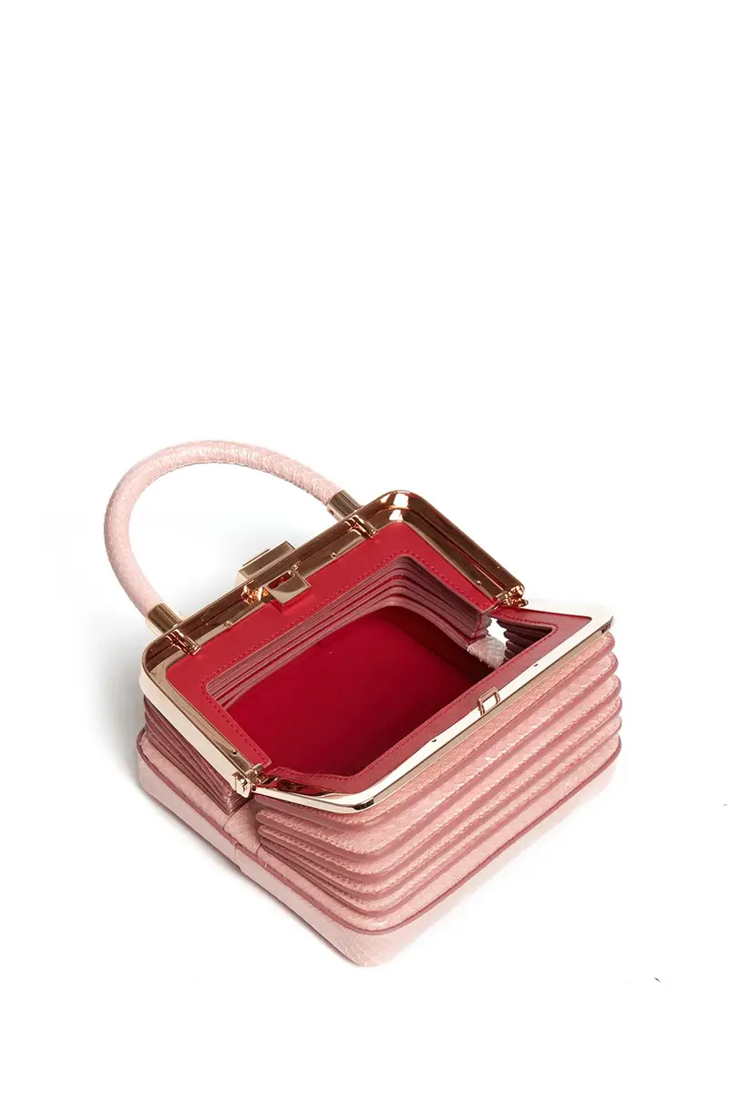 Gabriela Hearst Small Diana Bag in Pink Snakeskin | Thumbnail 4 Gabriela Hearst Small Diana Bag in Pink Snakeskin | Thumbnail 4