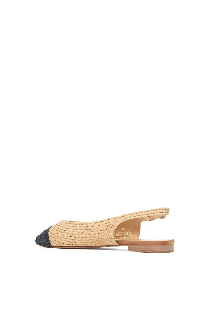 Gabriela Hearst Strength Slingback Flat Shoe in Natural Raffia | Thumbnail 3 Gabriela Hearst Strength Slingback Flat Shoe in Natural Raffia | Thumbnail 3