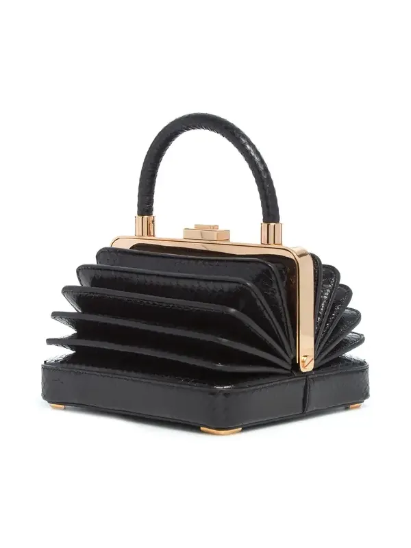 Gabriela Hearst Small Diana Bag in Black Snakeskin