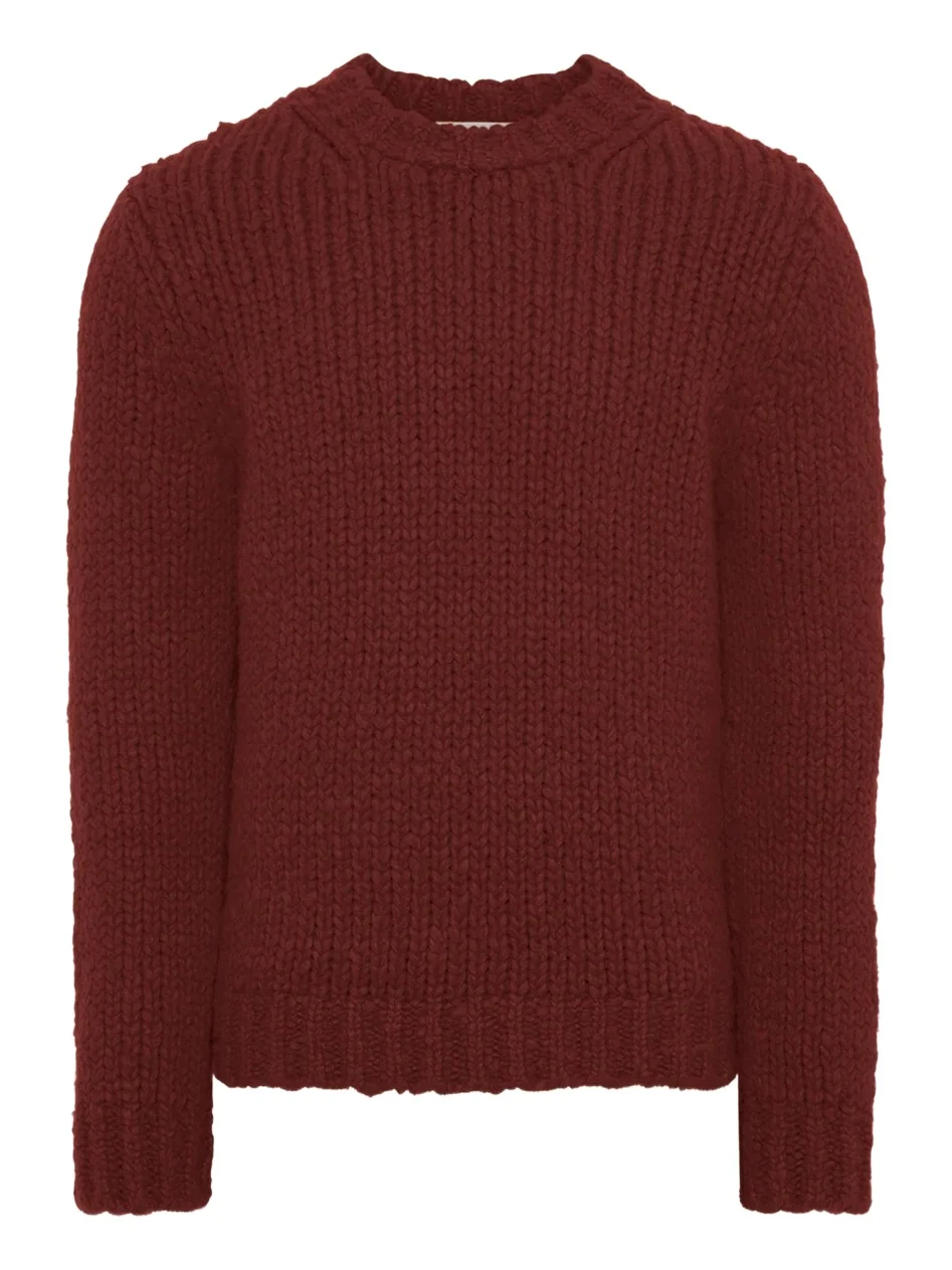 Lawrence Knit Sweater in Burnt Sienna Welfat Cashmere