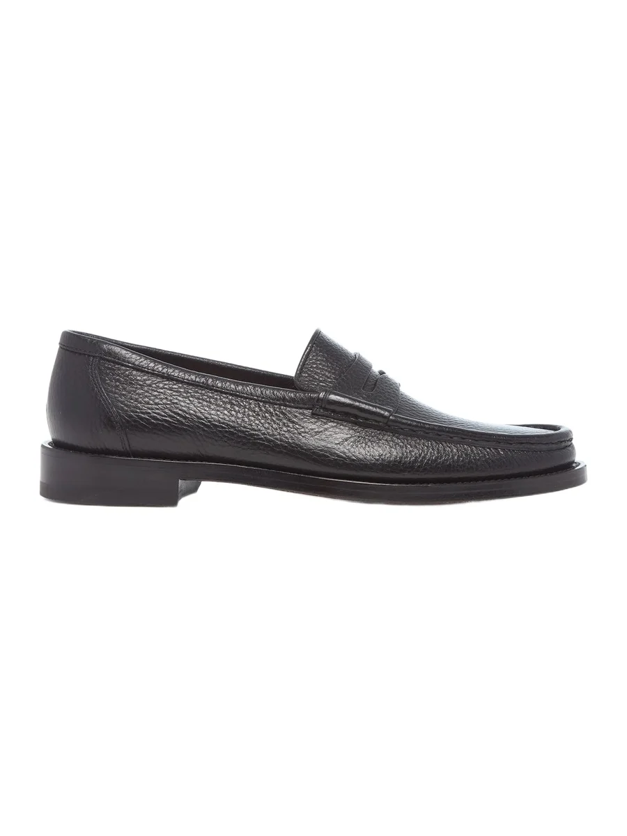 Pierre Loafer in Black Textured Leather Pierre Loafer in Black Textured Leather