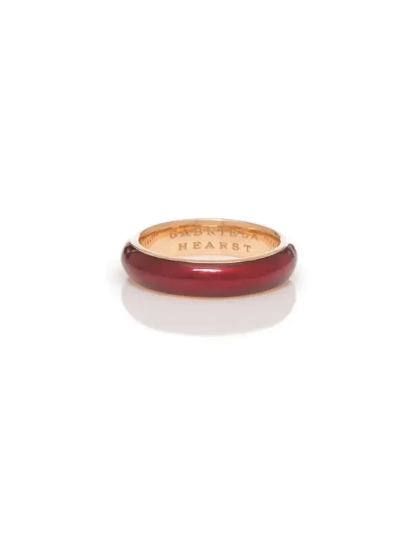 Gabriela Hearst Ring in 18K Rose Gold & Vitreous Red Enamel