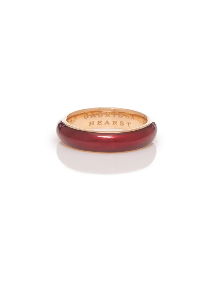 Gabriela Hearst Ring in 18K Rose Gold & Vitreous Red Enamel