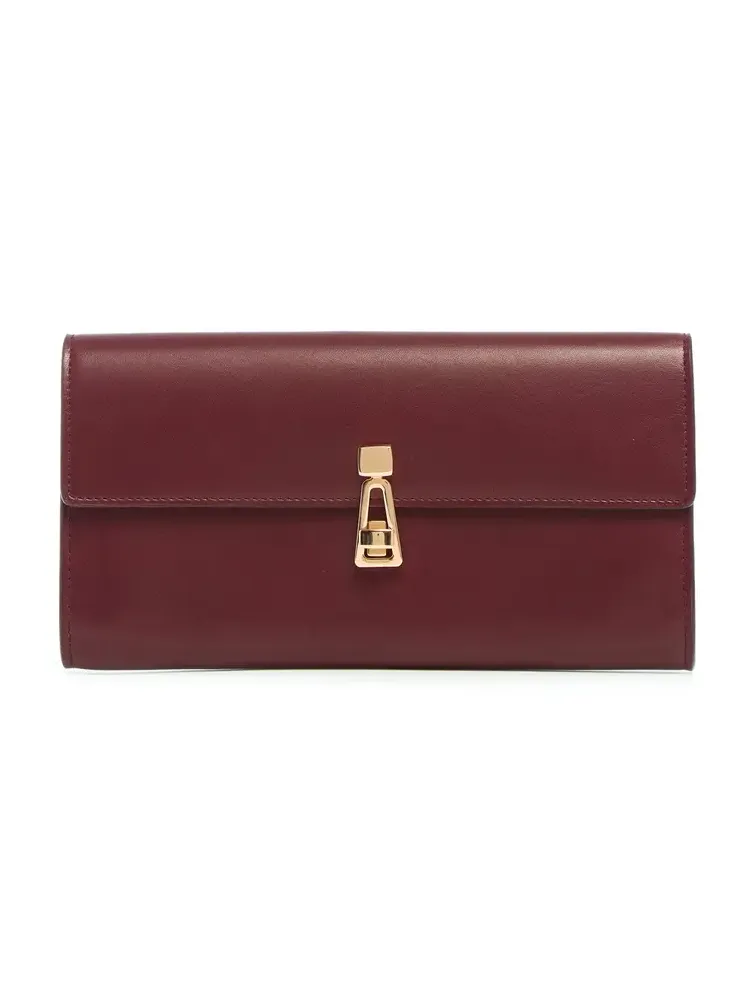 Gabriela Hearst Phone Wallet in Bordeaux & Pink Leather