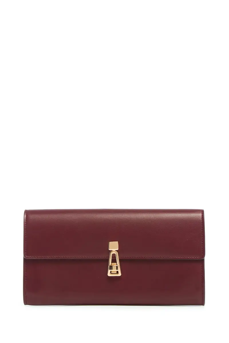 Gabriela Hearst Phone Wallet in Bordeaux & Pink Leather | Image 1 Gabriela Hearst Phone Wallet in Bordeaux & Pink Leather | Image 1