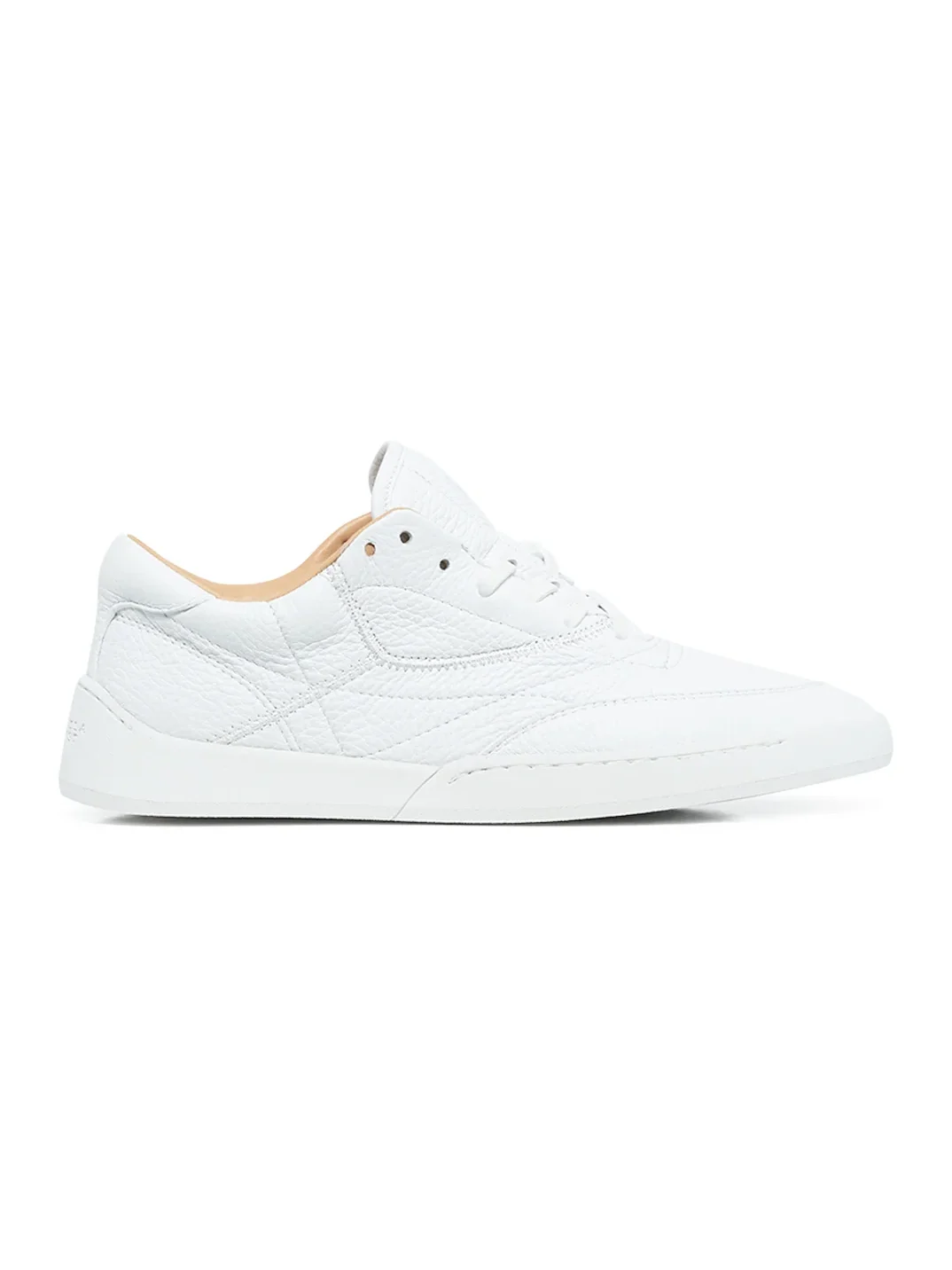 Ohio Slip-on Sneaker in White Textured Leather Ohio Slip-on Sneaker in White Textured Leather
