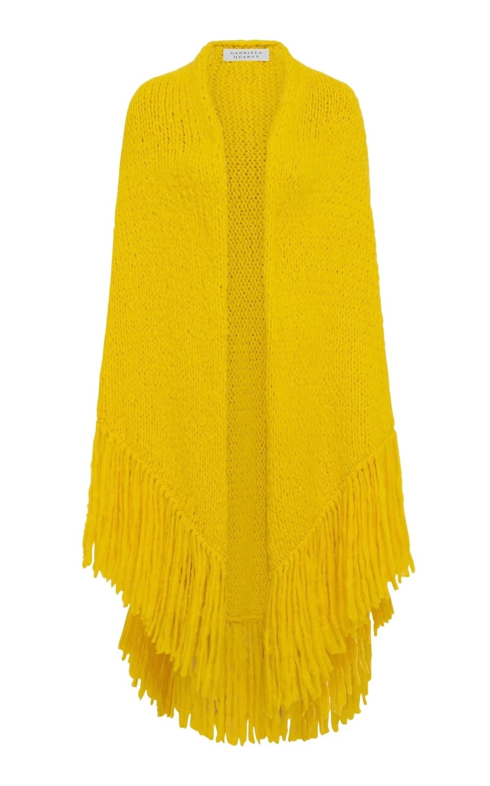 Gabriela Hearst Lauren Knit Wrap in Cadmium Yellow Welfat Cashmere
